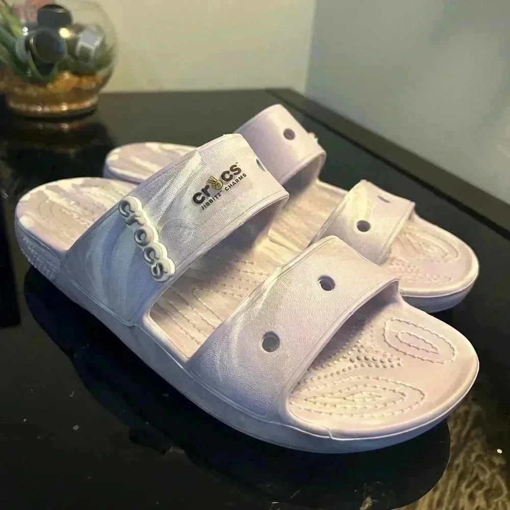 NEW Crocs ClassiC Sandals Slide Purple Unisex (Womens-9),(Mens size 7 )